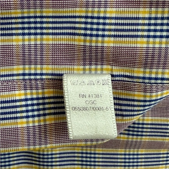 Ralph Lauren Purple Label Men’s XXL Plaid Button Down Shirt Made In Italy - Picture 11 of 14